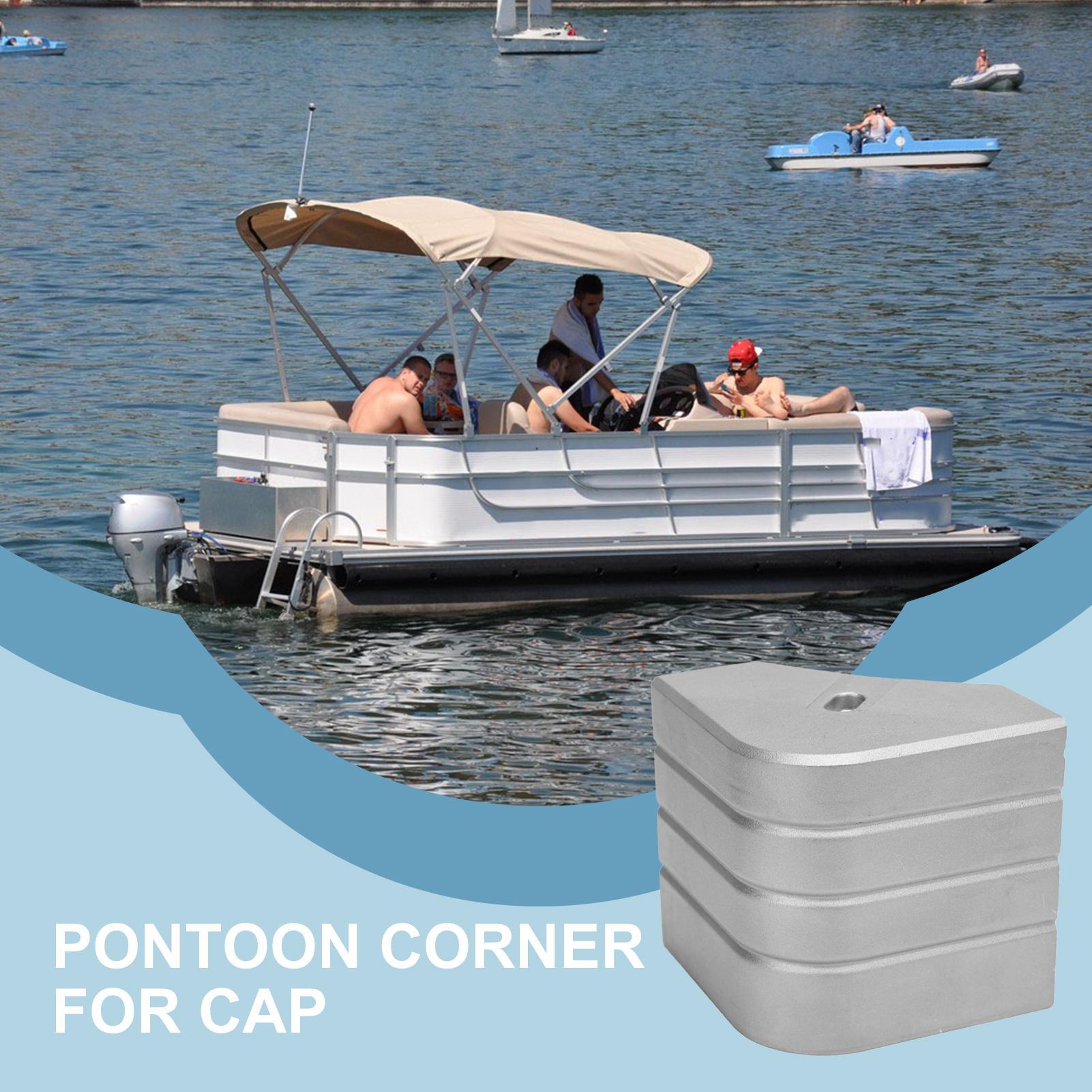 Pontoon Corner Caps Heavy Duty Aluminum Pontoon Boat Corners Dock Guards for Camping Fishing Home Users Roof Business Users China Mainland