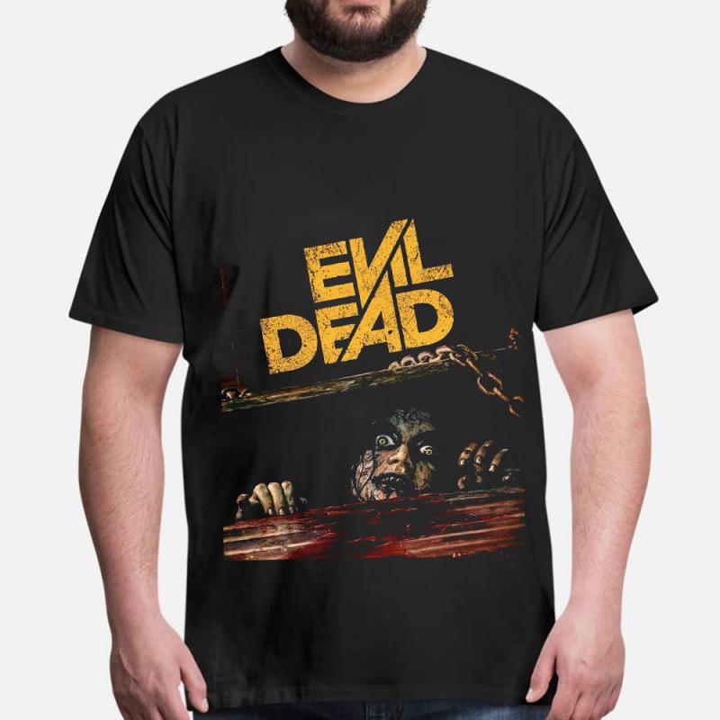 80s Horror Movie The Evil Dead Short Sleeve Crewneck Tshirt For Halloween 0623 Zombie Night Graphic Tees All Size Tops S6xl