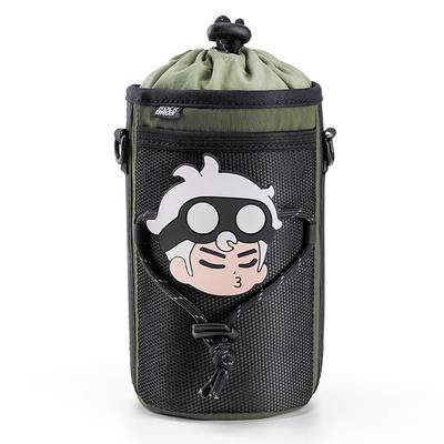 Green Bicycle Touring Bag for Bottle with Shoulder Strap 1l
