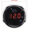 Marine LED Voltmeter, 2 Zoll 316 Edelstahl Batteriewechselspannungsanzeige LED Digitalanzeige IP67 Smart Alarm Universell für Auto Boot Auto, Rotes Warnlicht