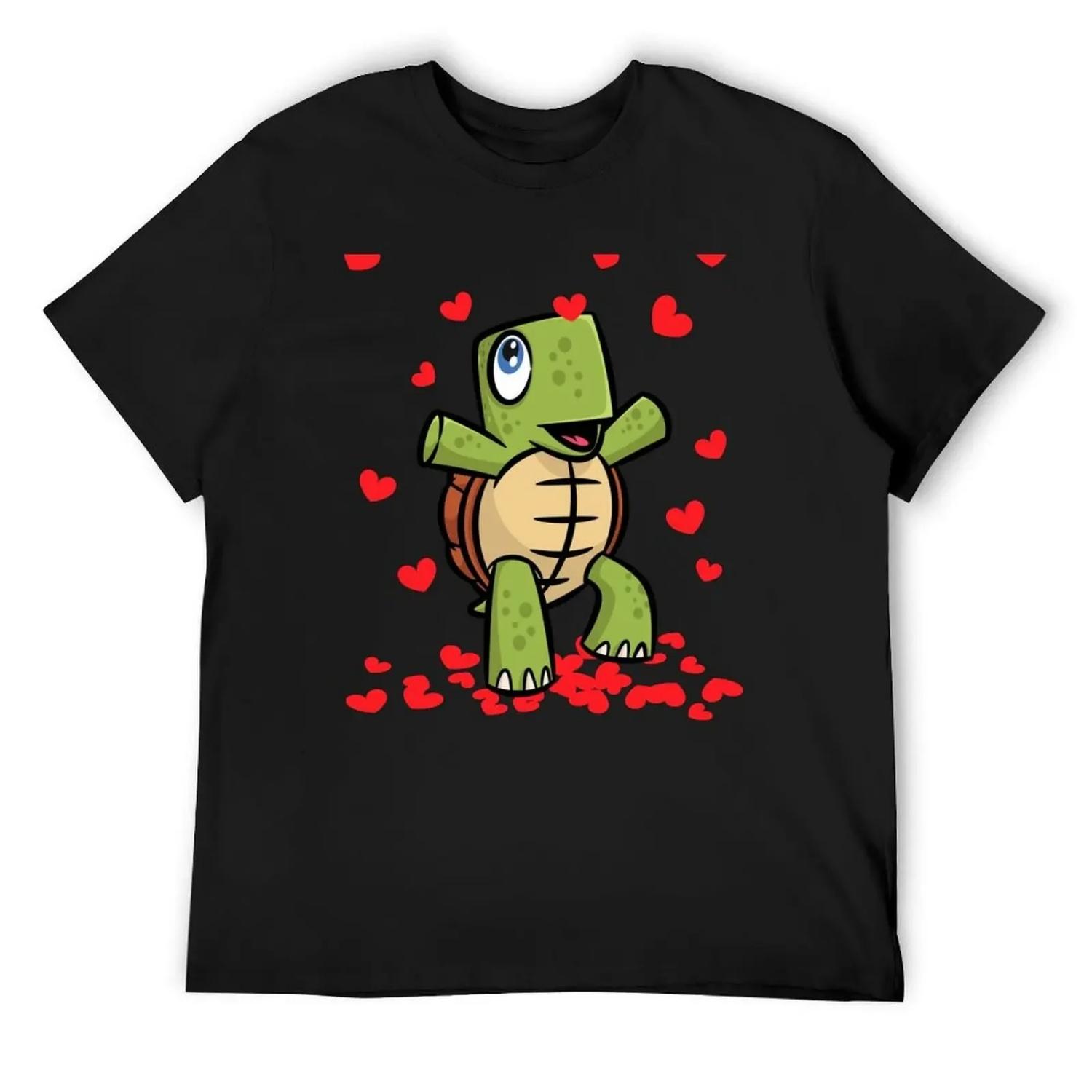 Cute Turtle Lover Heart Funny Gift Women Men T-Shirt Funny t-shirt plus size clothes shirts graphic tees tees t shirt for men S