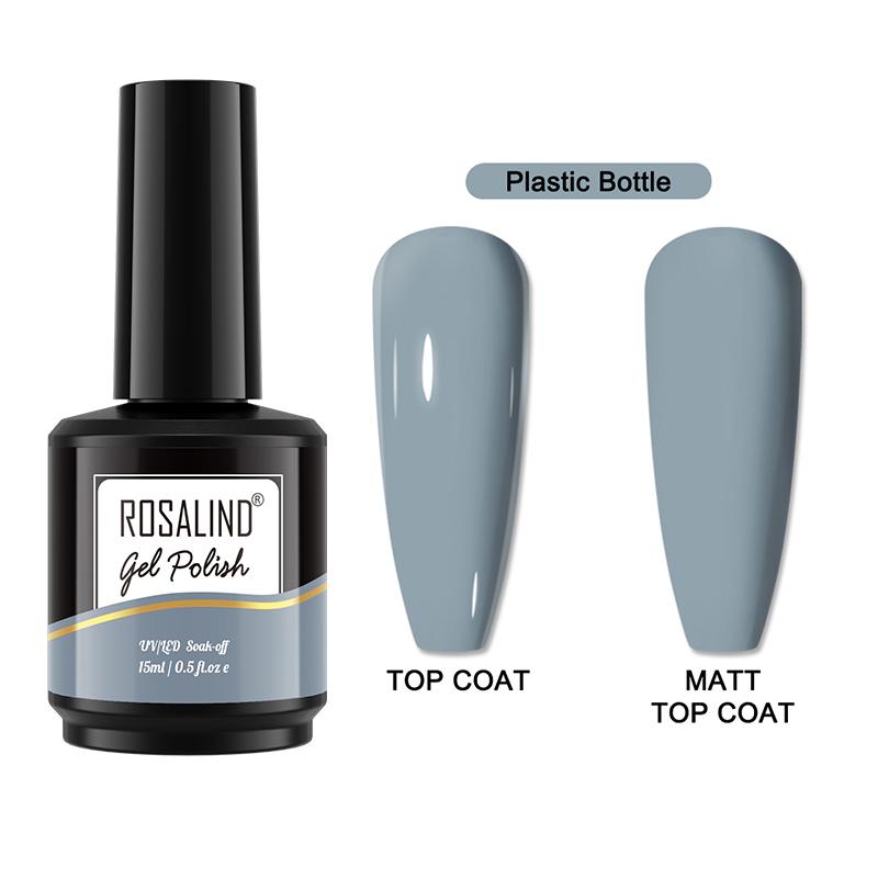 ROSALIND 15 ml semipermanenter Gel-Nagellack, matter Überlack, Gel-Lack