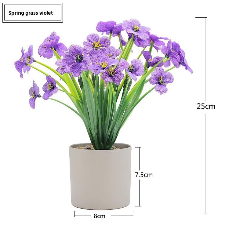 Artificial Flower Matthiola Incana Silk Screen Print For Home Garden Decor With Plastic Material