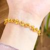 Gold Interlocking Circle Disco Bead Bracelet – Women's Luxurious Starry Sky Design