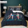 Tennis Sports Duvet Cover Set Microfiber Twin Queen Size For Boys Game Themed Bedding