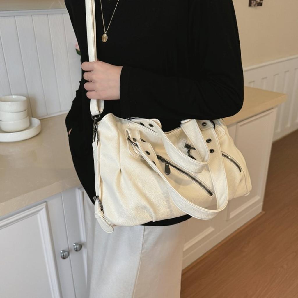 Xeie Thuk Handbag Women PU Leather Multi Pocket Daily Casual
