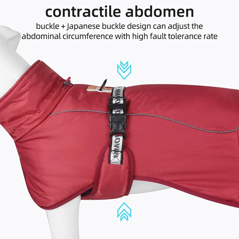 Zimowa Ciepła Wiatroodporna Kurtka dla Dużego Psa dla Średniego Dużego Psa Kamizelka Płaszcze Odblaskowe Ubrania dla Labradora Golden Retrievera Kostium dla Zwierzaka