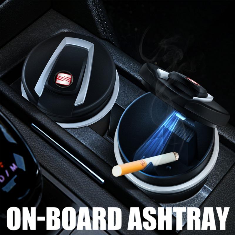 Car LED Portable Multifunctional Ashtray Car Accessories for SEAT Leon FR 5 6 Alhambra MK3 MII Altea 5F Ibiza Toledo Cordoba