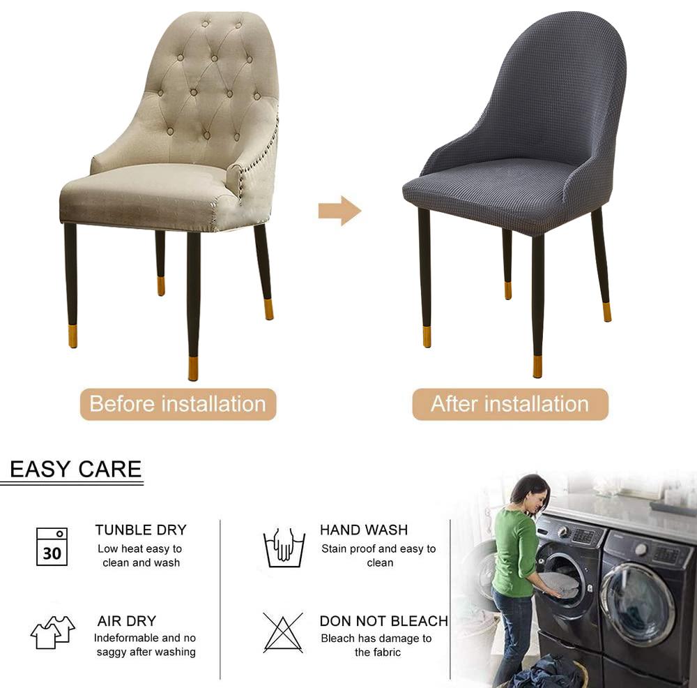 Huse pentru scaune curbate Huse pentru scaune elastice din lână polară Huse pentru scaune înalte Huse pentru scaune pentru bucătărie, birou, hotel, petrecere acasă