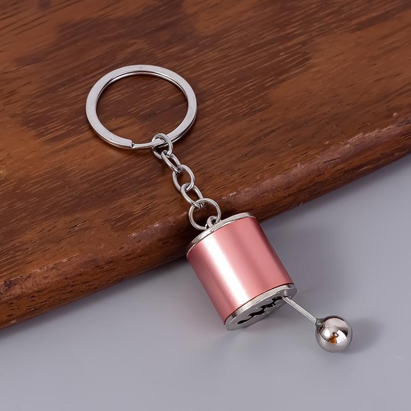 Metal Six-Speed Manual Gear Shift Lever Keychain Pendant
