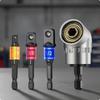 4 Pieces Rapid Swap Adapter Set Black and Silver Right Angles Drill Metal