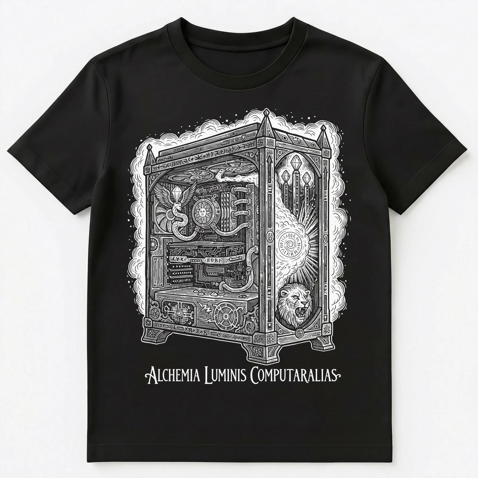 

Computer Enthusiast Alchemical Pc Case Mystic Computing Unisex T-Shirt 3XL