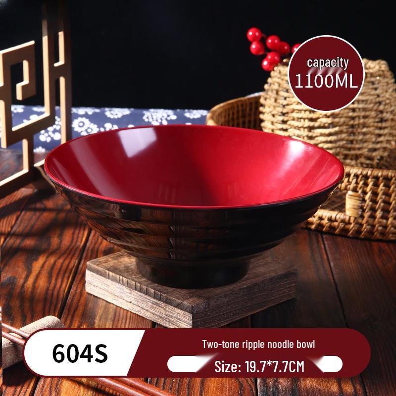 Commercial Melamine Two-Tone Ripple Noodle Bowl