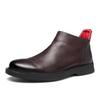 Men's Winter Chelsea Boots - Velvet-Lined Genuine Leather High-Top Martin Boots, British Style.