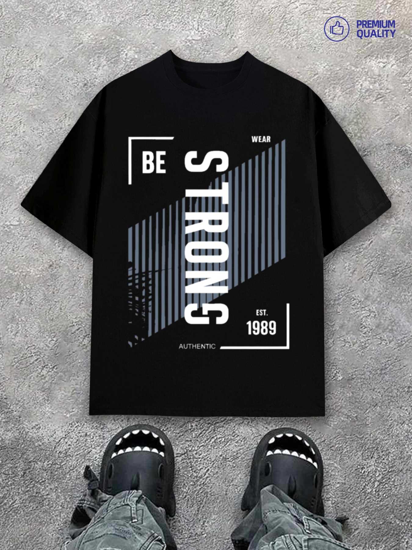 Men s T-Shirt Y2K Be Strong Motivational XL