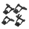 4pcs Multihole Adjustable Front Rear Shocks Struts Damper Towers Mount Fit for Traxxas TRX‑4 RC CarBlack