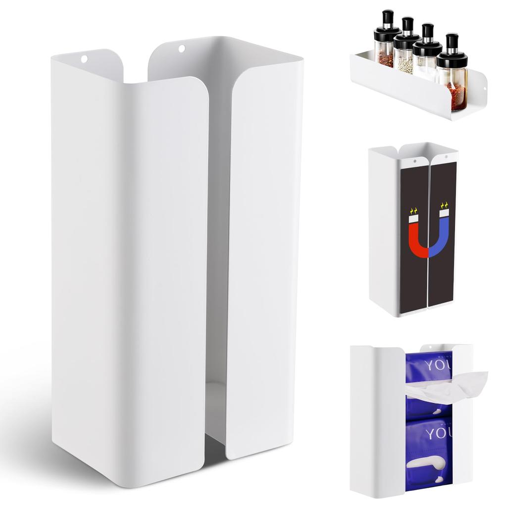 REMEIT Divided Tissue Magnetic Tissue Adjustable Kitchen Paper Paper Towel Can be Cut with One Tissue Wall Approximately Height 24 x Depth x Width 6