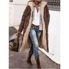 Women's medium and long coat, thickened and warm, loose hooded, women wearing cotton-padded clothes on both sides
