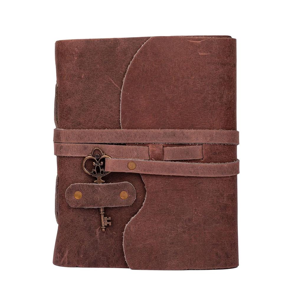 Genuine Leather Diary | Vintage Handmade Leather Journal | Premium Antique Key Closure