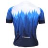 Man Male Tree Grain Blue Summer Outdoor Short Sleeve Bicycle Cycling Wear ClothesTree Grain Blue Short Sleeve XXXL