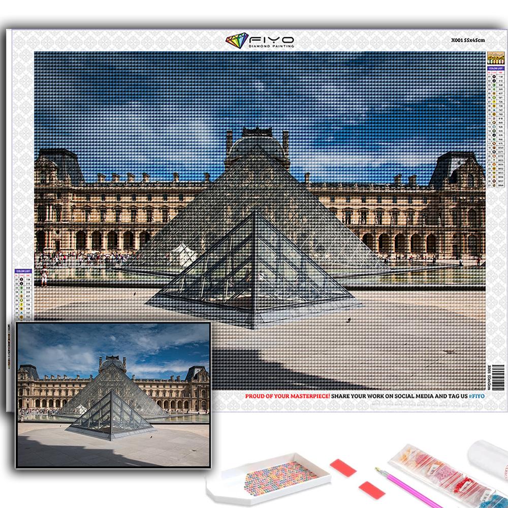 Cross Stitch Kit DIY Diamond Embroidery Louvre Museum Diamond Painting Home Decor