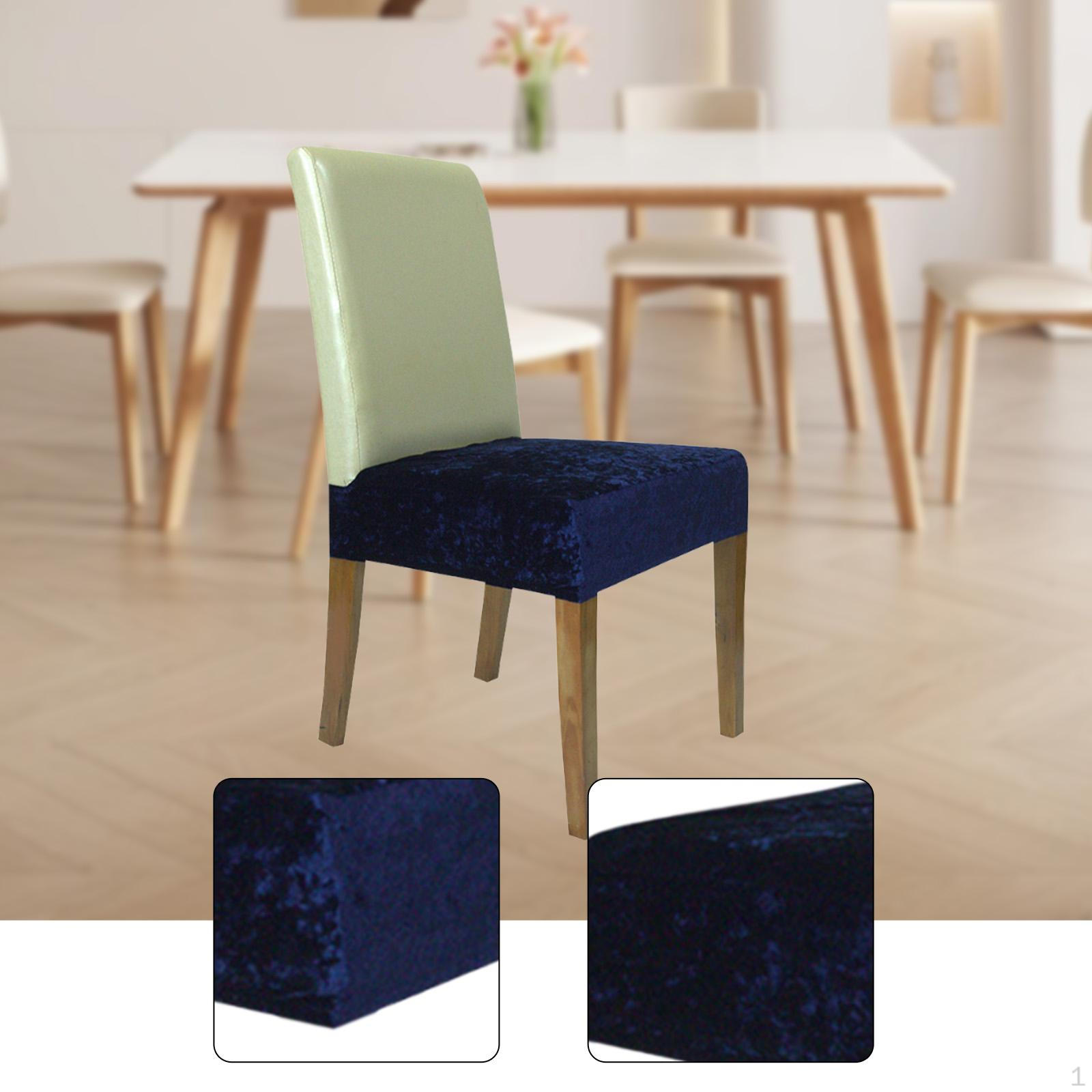 

Dining Chair Seat Cover Back Comfortable Protector Decoration for Living Room, тёмно-синий