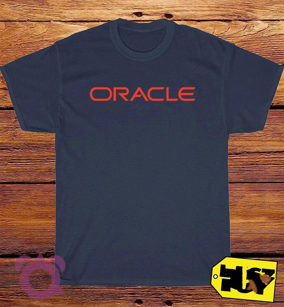 2025 New Oracle Corporation Logo Printed Unisex Street Fashion Trend Short Sleeved Pure Cotton Round Neck