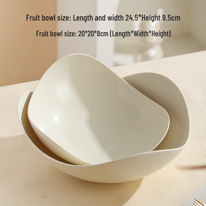 

Ruhan Japanese Style White Plastic Fruit & Snack Plate Set