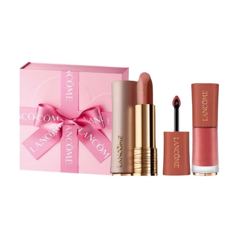 Набор макияжа Lancôme Jingchun, легко наносится, матовый, увлажняющий, набор из трех предметов золотой
