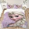 Elsa'S Winter Fantasy Print 3Pcs Bedding Setduvet Cover With 2 Bedropillowcase Home Birthday Gift