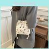 Stylish Elegant Canvas Bucket Bag 2024 Summer Shoulder Bag With Chain Strap Available In Black White Pink