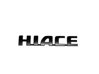 Hiace Negro Mate (Serie 200) Emblema de Nombre de Coche HIACE