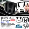1pcs ABS Car Front Grille Sticker Trunk Emblem Replaced H Badge For Civic Fit Jazz Accord CRV HRV City Odyssey Passport