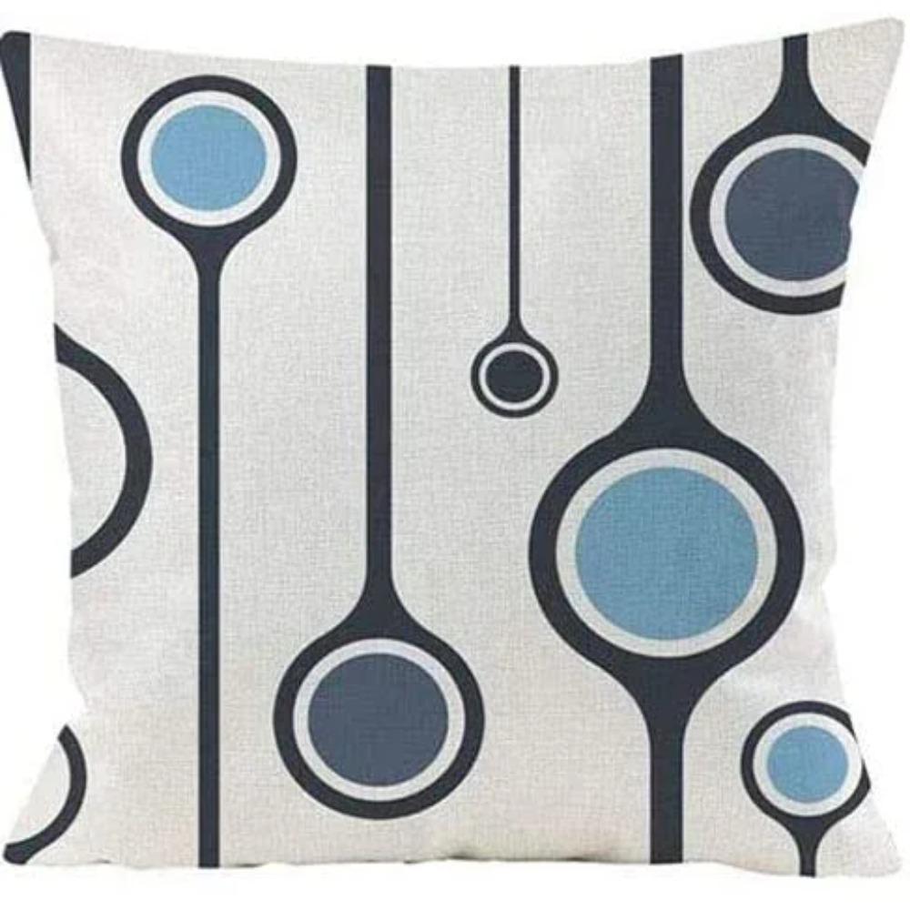 Modern Blue Geometric  Cushion Cover for Car Living Room Sofa Bedroom Home Decor Pillowcase