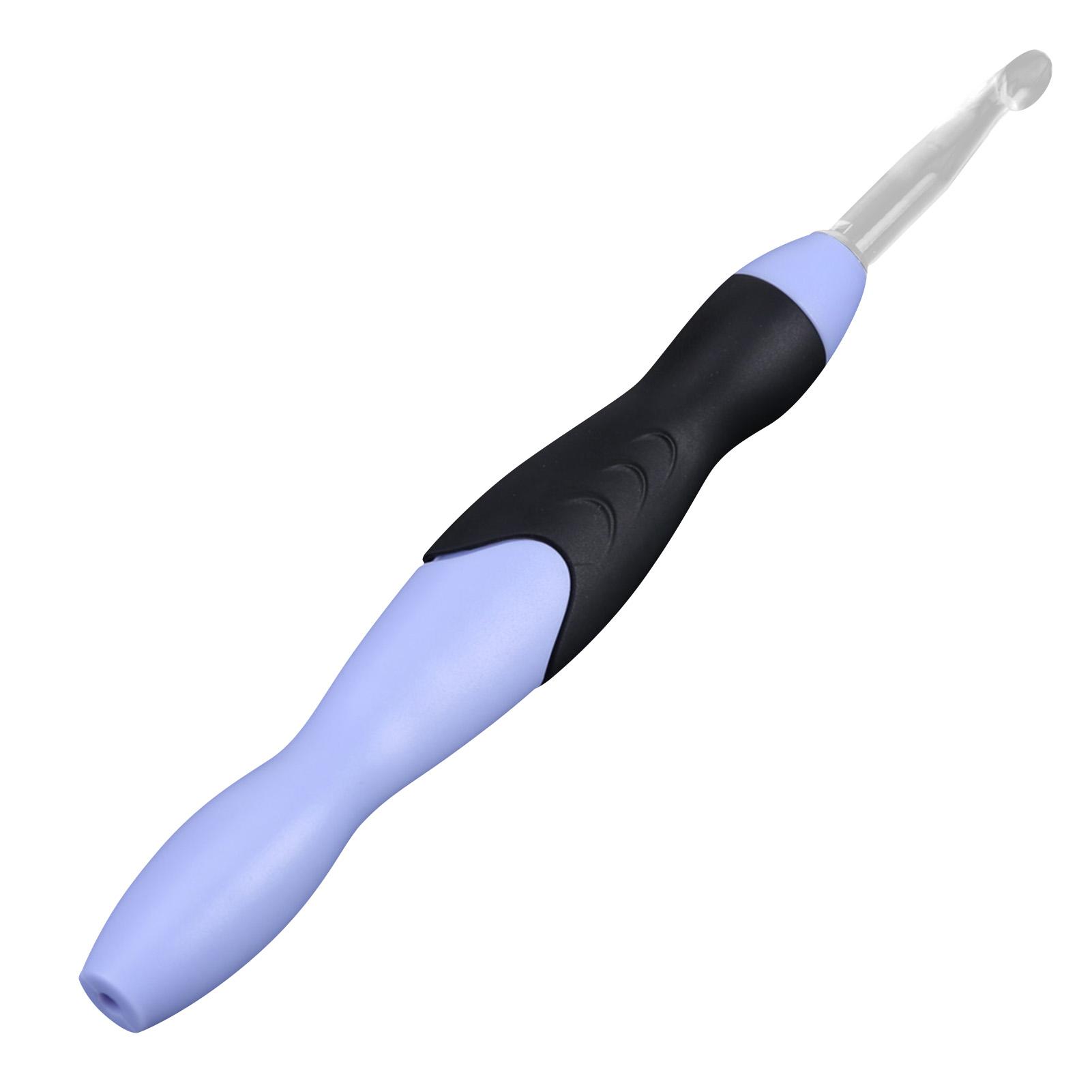 

USB Rechargeable LED Light Up Crochet Hook Set Knitting Tool with Replaceable Tips 2.5 6.5MM