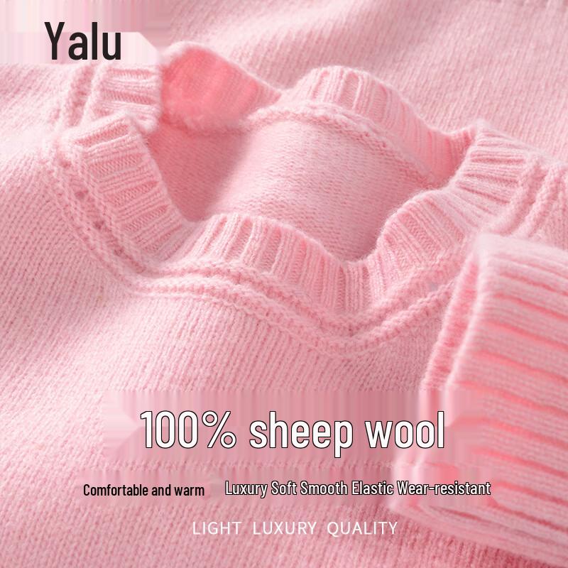

Yalu Women s 100% Merino Wool Round Neck Sweater