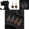 Gothic Vampire Eye Heart Earrings With Alloy Material And Electroplated Finish For Women