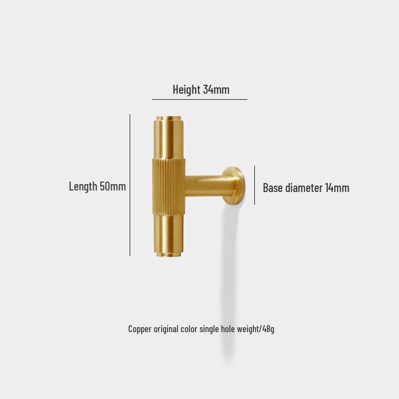 French Style Brass Cabinet Handle with Line Pattern for Wardrobe, Closet, and Drawer
