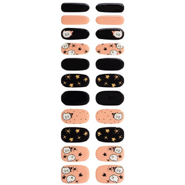 Halloween Full Nail Strips Full Nail Wraps Luminous Halloween Nails Stickers Gel Nail Strips Nails Art Decoration