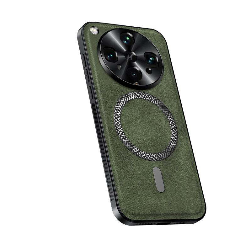 Pro pouzdro Oppo Find X8 Ultra Magnetické Elegantní Kůže Odolné proti opotřebení Objektiv Plně Kryté Protiskluzový Úchop Kryt Okraje Skořepina