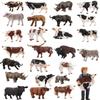 Educational Toy Animal Model Simulation Farm Animal Figures Kid's Gift Plastic Material Cow Category 14x8cm Size
