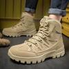 Men's Black Anti-slip Wear-resistant Tactical Hiking and Camping Boots