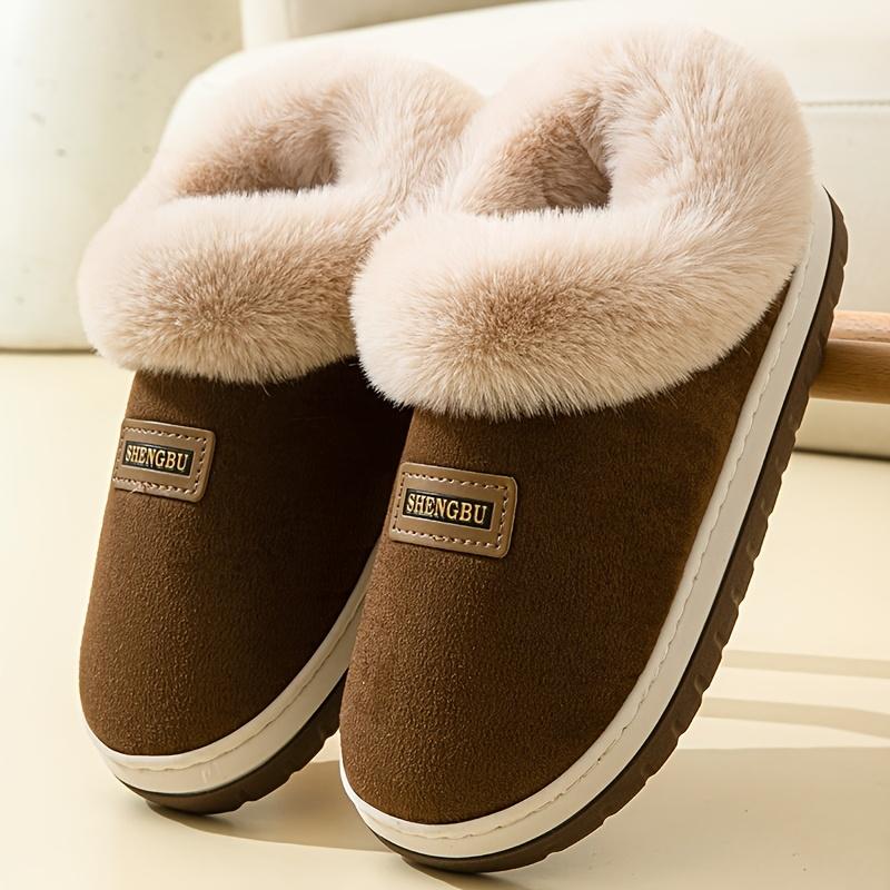 Cozy Winter Plush-Lined Slippers for Men and Women Soft Indoor House Shoes with  Warm Casual Shoes