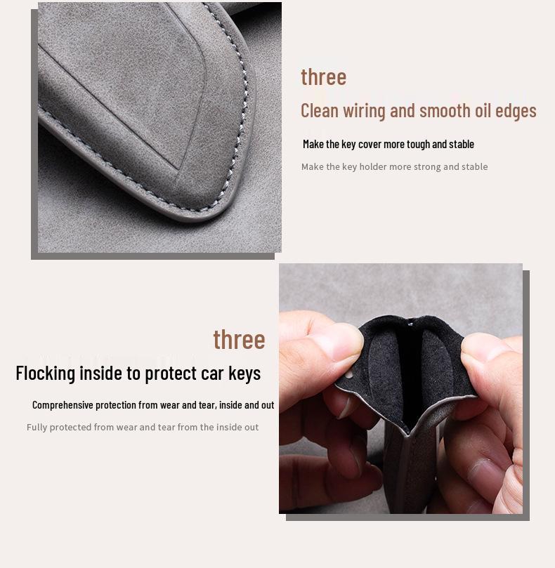 Hyundai Tucson 2023-24 L Key Case: Lambskin Leather Protective Shell for Men & Women, Full Wrap.