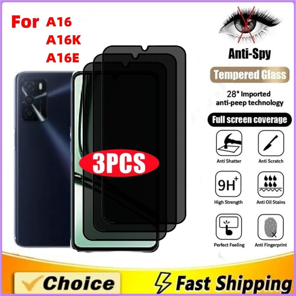 

3-5Pcs Privacy Screen Protector for OPPO A16 A16K A16E Mobile Phone Screen Tempered Glass Protector Anti-Peep Explosion Protective Case OPPO A16 = A16K = A16E