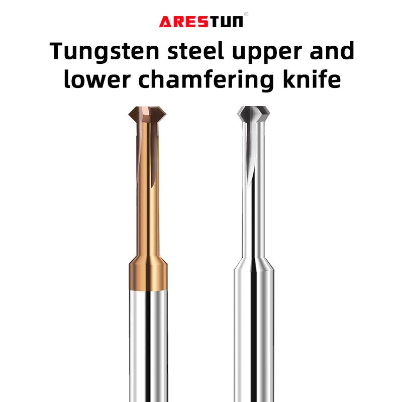 Tungsten Steel Carbides 90° Upper And Lower Inner Hole Chamfering Milling Cutter CNC Double-Sided T-Shaped Tool