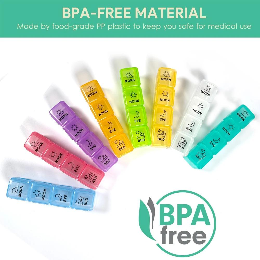 1Pc Monthly Pill Organizer 4 Times A Day 31 Day Pill Box Portable Pill Case Organizer For Daily Medicine Storage