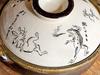 Saji Pottery Banko Ware Clay Pot, Size 6, Choju-giga (Scrolls of Frolicking Animals) Design, Made in Japan, 24-801, White, 900ml