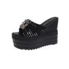 Maogu Beach Slides Sandals Woman Summer 2024 Women's Flip Flops Crystal Platform Wedge Slippers Women Ladies Shoes High Heels 39