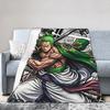Zoros Vintage Tattoo Ornament Art Flannel Blanket Autumn Warm Throw Blanket for Kids Living Room Comfortable Sofa Bed Cover
